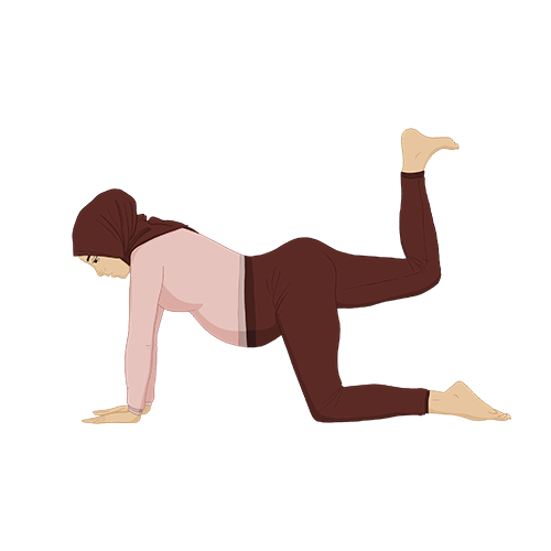 Illustration einer schwangeren Frau beim Yoga